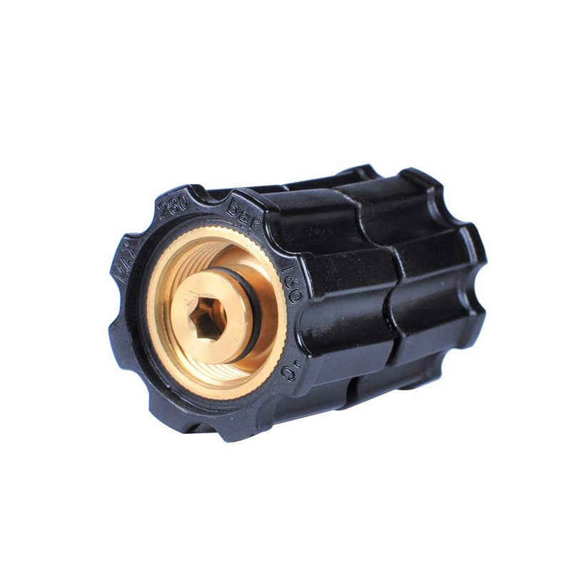 YAMATIC Pressure Washer Adapter Stabilizer for Hose, Pump, and Gun, M22-14mm Female x M22-14mm Female,4000 PSI/280 Bar - Image 1